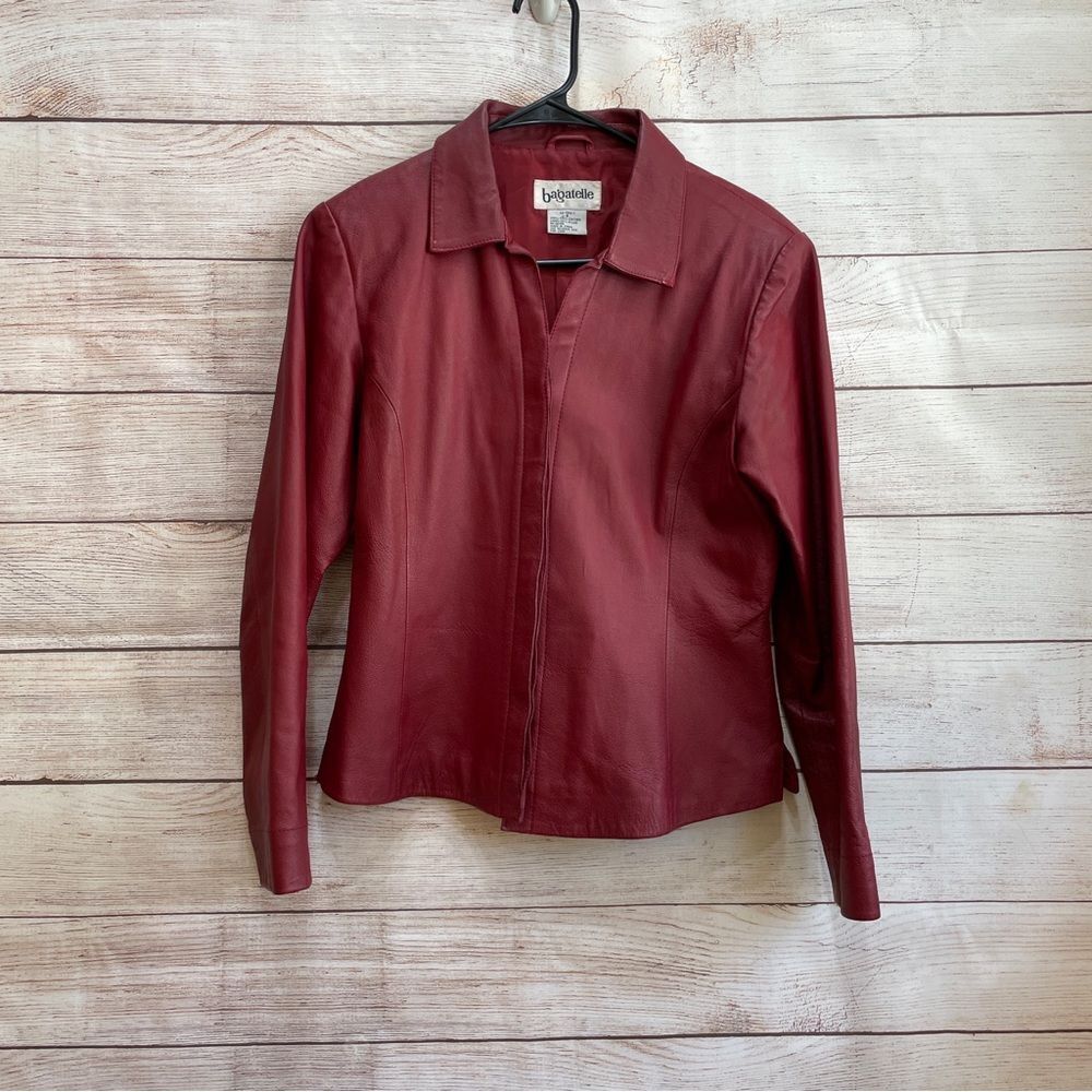 BAGATELLE RED LEATHER JACKET